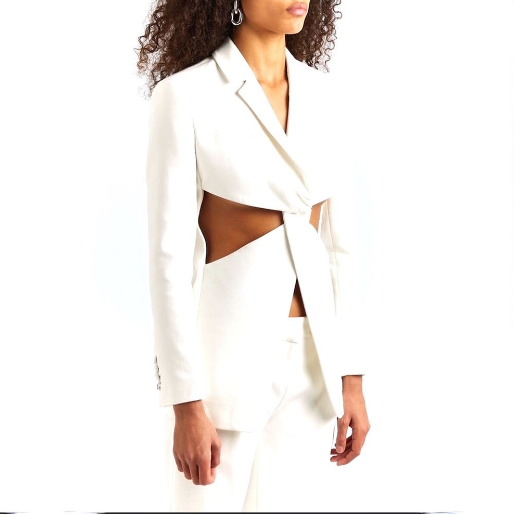 Coperni White Cut-Out Blazer New With Tags US6/Medium FR38
